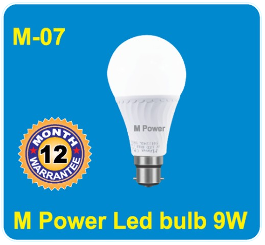 M-07 | M Power Led Bulb 9 Watt | 12 Months Warranty