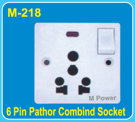 m218 M-218 | M Power 6 Pin Pathor Combind Socket